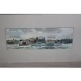 Christine Chew Smith, East River with Tug Boat # 1, Watercolor