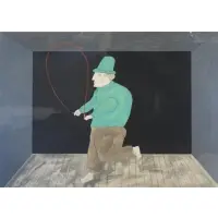 Benjamin Levy, Man Jumping Rope, Lithograph