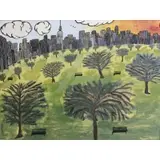 Roger De Koven, Untitled, Gouache On Board