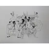Party Scene by Al Hirschfeld, Lithograph, sold Oct 2018