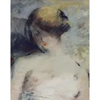 Abel Bertam, Portrait of a Woman, Gouache on Paper