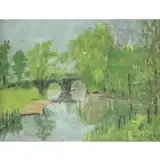 Vanasild by W. Oil on Canvas Tank, 1951, sold Oct 2018