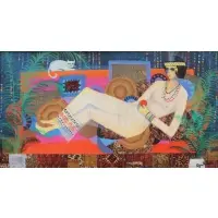 Regi Klein, Waiting for Valentino, Mixed Media Collage