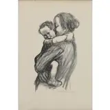 Mutter Mit Jungen by Käthe Kollwitz, Lithograph "Mutter Mit Jungen" Pencil signed lower right, sold Oct 2018