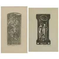 Max. Two Weber, Untitled, Woodblock Prints
