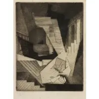 Louis Marcoussis, Un Reve L'Escalier, 1930, Etching