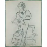 William Gropper, Man Holding Letters