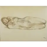 Francisco Zúñiga, Nude of a Young Woman, 1967, Red Chalk