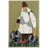 Robert Gwathmy, Migrant, Color Screenprint "Migrant" Signed lower right, numbered 42/100 lower left