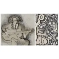 Rex. Two Clawson, Untitled, Mixed Media Works on Paper