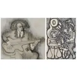 Rex. Two Clawson, Untitled, Mixed Media Works on Paper