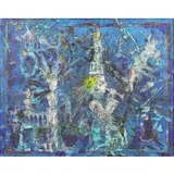 Vasily Kafanov, Blue Night Story, 1992, Oil on Canvas