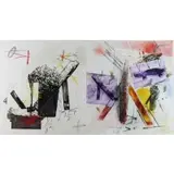 Michael Heizer, Untitled, 1983, Monotype With Embossing and Hand-Coloring in Two Sheets