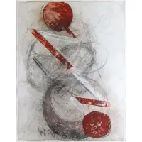 Germans Van Eck Gallery, New York label affixed to reverse of frame by Heide Fasnacht, Mixed Media on Paper, Untitled (BA) 1989, sold Oct 2018