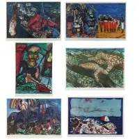 Malcolm Morley, Odysseys of Enoch Suite, Set of Six (6) Color Etching and Aquatints