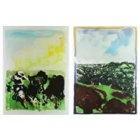 Malcolm. Two Morley, Devonshire Cows, Color Lithographs