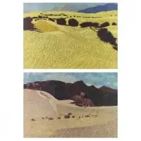 Joseph DiGiorgio, Desert Series, Two Oil Pastels "Desert Series" Landscapes