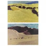 Joseph DiGiorgio, Desert Series, Two Oil Pastels "Desert Series" Landscapes