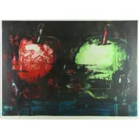 Aaron Fink, Two Apples, 1989, Color Lithograph