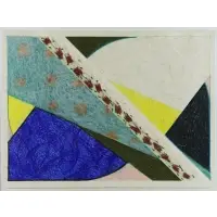 Samia Halaby, Saturn, 3rd Orbit, 1981, Wax and Pigment on Paper