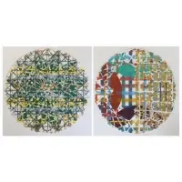 Alan Shields, Paper, Two Mixed Media Works on Paper