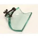 Mary Shaffer, Incised signature on the glass, Glass and Iron Sculpture