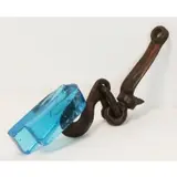 Mary Shaffer, Incised signature in the glass, Glass and Iron Sculpture