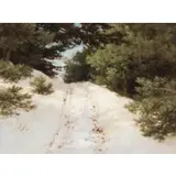 Robert Decker, Winter Path, Oil on Board