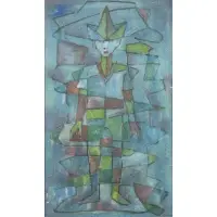 George Marinko, Clown, Oil on Canvas