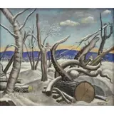 Dorothy Eaton, Winter Landscape 1951, Oil on Canvas