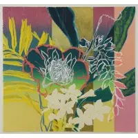 Robert Kushner, Nahe Nahe II, 2001, Woodcut with Gold Leaf