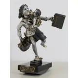 Frank Meisler, Lady on the Move, Gold and Silver Plated Metal on a Rocking Marble Base