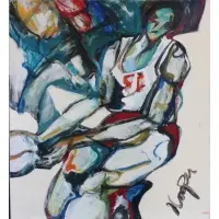 Joanne Cooper, Basketball Player, Oil on Canvas