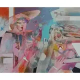 Haul Hous, The Duet, Mixed Media on Board