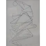 Sharon Seche Robinson, Geometric Abstract, Pen and Ink on Paper