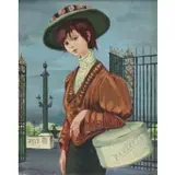 André Chochon, La Modiste, Oil on Canvas