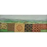 Susan Reed, Farm Folk Landscape, Mixed Media on Board