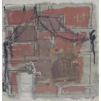 Noyle Hast, Abstract, Mixed Media Collage on Paper