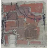 Noyle Hast, Abstract, Mixed Media Collage on Paper