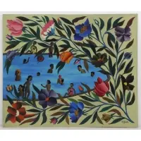 Gabriel Alix, Bathers, Oil on Masonite