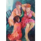 M. Oil on Canvas Wilson, Abstract Figures
