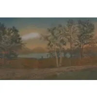 Wallace Nutting, Branch Daises, Hand Colored Lithograph