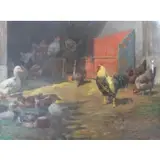Willy Brandes, Fowl, Oil on Canvas