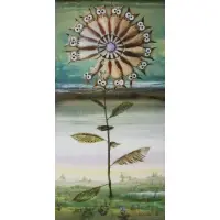 Pierre Le Colas, La Fleur Hiboux, Oil on Canvas