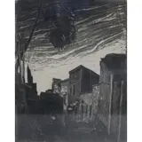 Jacob Steinhardt, Cityscape, Woodblock