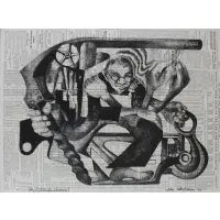 Ida Abelman, We Have a Claim!, 1938, Lithograph on Newsprint