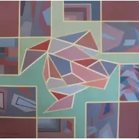 Florence Goodman, Abstract Composition, Acrylic on Canvas