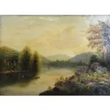 S. Oil on Board Hunt, 74. Signed and dated lower left. From a Larchmont, NY storage. Dimensions: 22.25