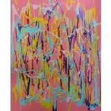 Judika Konowe, Pink Scales, 1998, Acrylic on Canvas