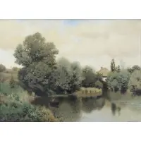 Henry Pember Smith, Mill Pond in Spring, Oil on Canvas